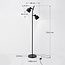 2-lichts staande lamp zwart met kantelbare spots - William