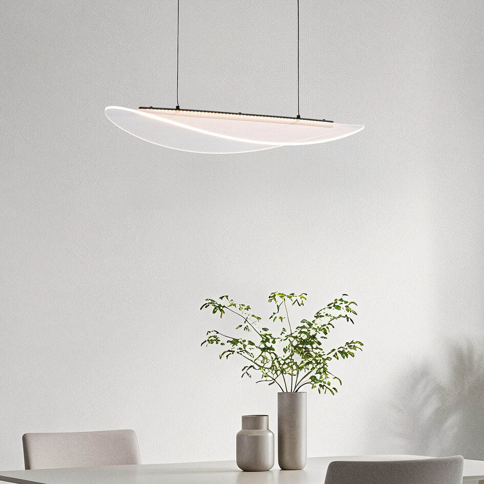 Design hanglamp Flectra met 3-staps dimbare LEDs en rasterpatroon - zwart