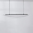 Design hanglamp Flectra met 3-staps dimbare LEDs en rasterpatroon - zwart