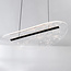 Lampe suspendue design à 3 niveaux de gradation Flectra avec motif marbre - noir