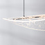 Suspension design Flectra avec LED dimmable à 3 niveaux et motif marbre - noir