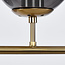 Suspension design 7 lumières Sette - verre fumé et doré
