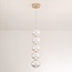 Lampe suspendue dimmable avec détails dorés, 5 lumières - Aella