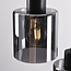 3-lichts hanglamp Leana - smoke glas met verloop en zwart