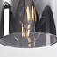 3-lichts hanglamp Leana - smoke glas met verloop en zwart
