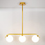 Hanglamp Marc 3-lichts met melkwit glas - melkwit en goud