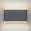 Platte buiten wandlamp 12W Demi - grijs