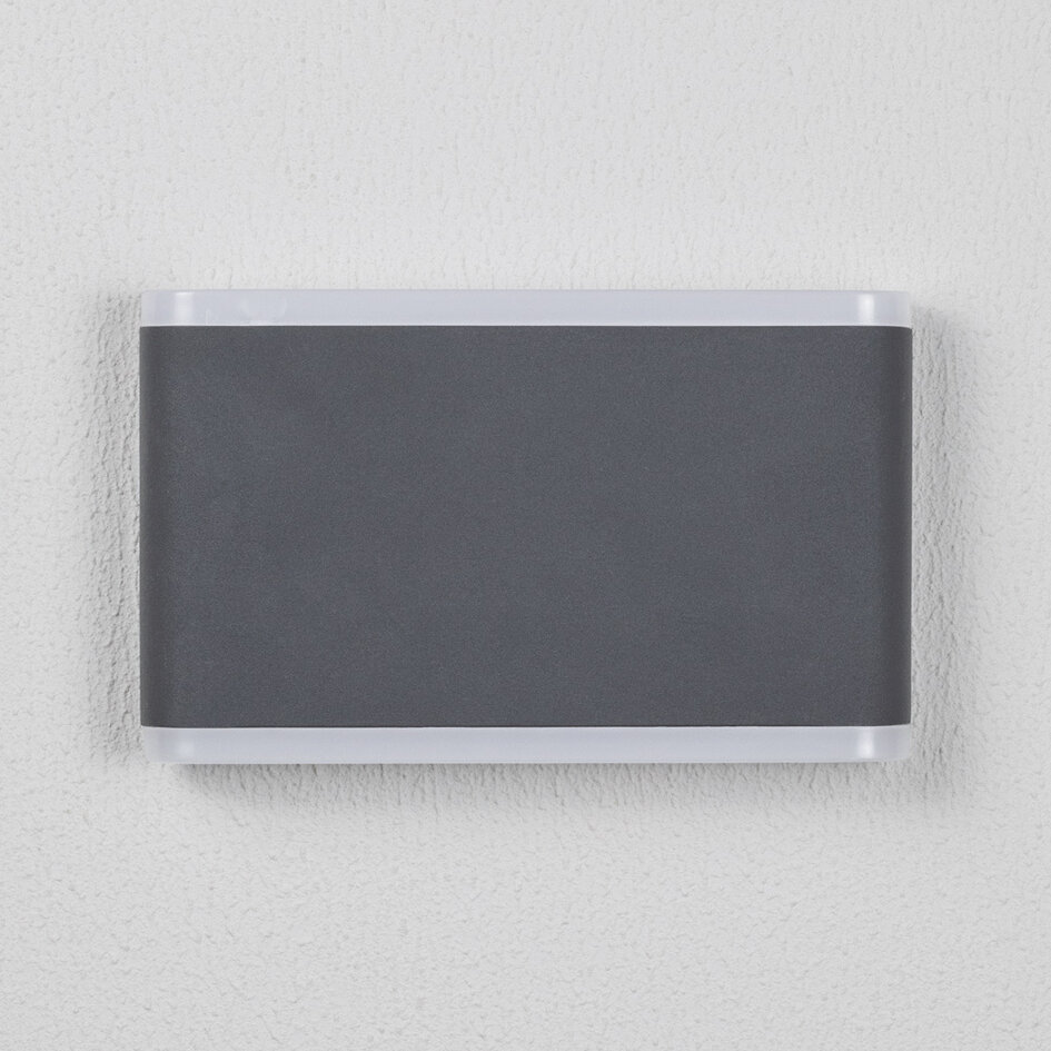 Applique extérieure plate 12W Demi - gris