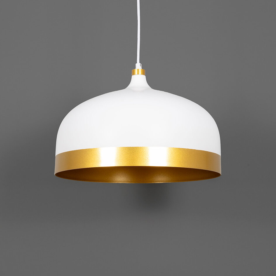 Industriële hanglamp met gouden details - Zelta