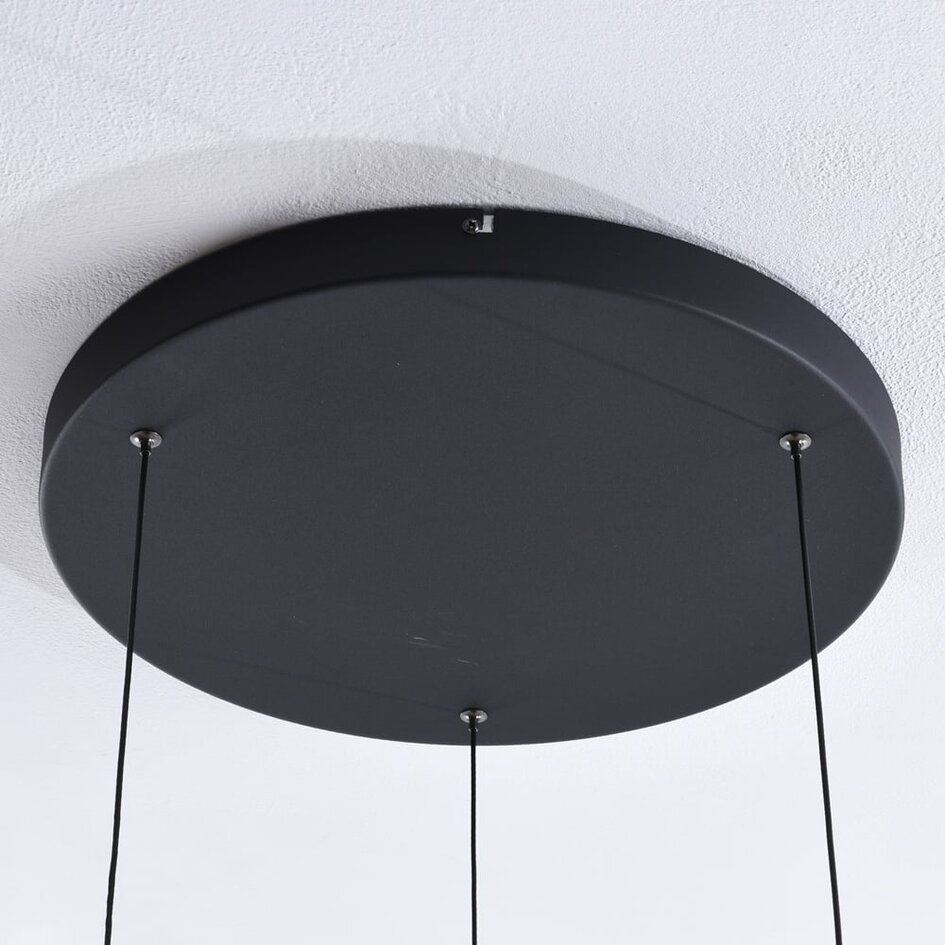 Art Deco hanglamp Ceylin -  3-staps dimbaar en verschillende kleuren glas