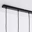 5-lichts hanglamp Cinza - smoke glas met spiegeleffect