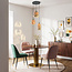 Lampe suspendue à 3 lumières avec verre en marbre - Evelyn