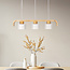 Hanglamp 3-lichts met hout en wit - Rosie