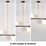 Lampe suspendue design Davy, 4 lumières - blanc laiteux