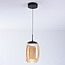 Hanglamp Novi met 3-staps dim en amber glas