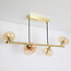 Lampe suspendue en verre ambré, 4 lumières - Soikea