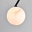 Moderne plafondlamp mat zwart met marmerlook bollen, 4-lichts - Nymo