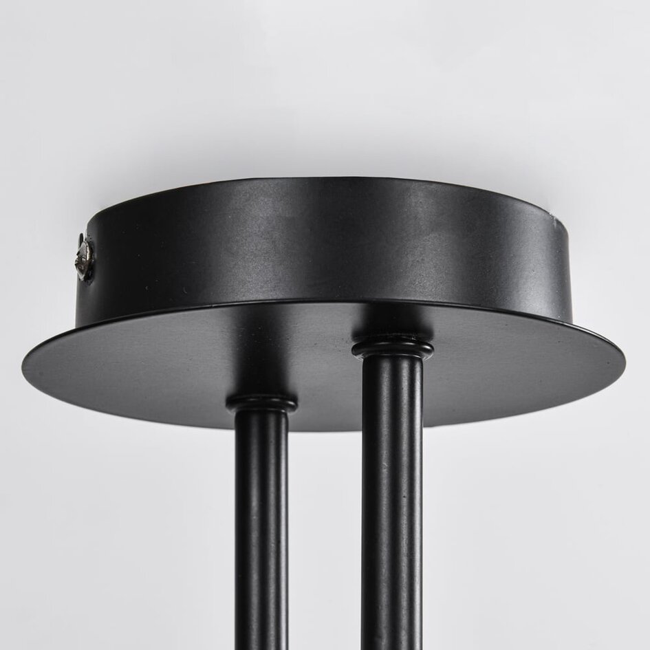 Plafonnier 4 lumières Nymo - noir et aspect marbre
