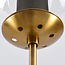 Design hanglamp Hepta met transparante glazen bollen en zwarte fittingen