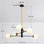 Design hanglamp Damian 6-lichts met glazen bollen