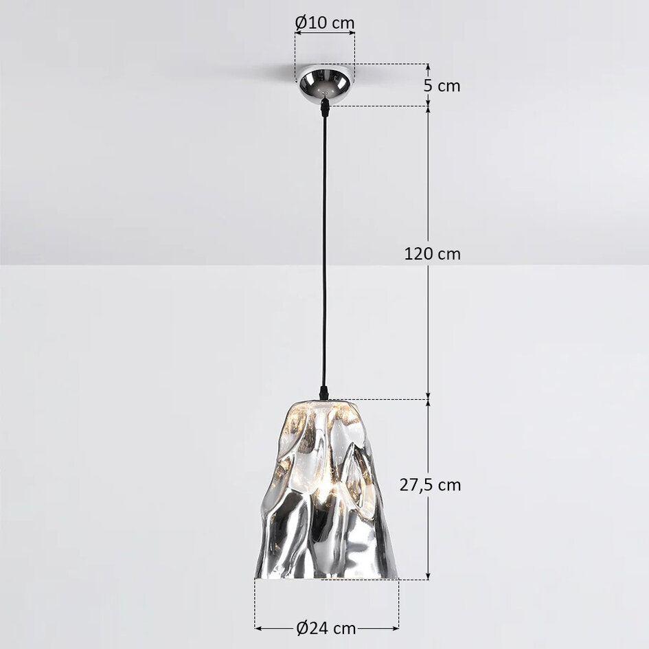 Lampe suspendue design du chrome - Napoli