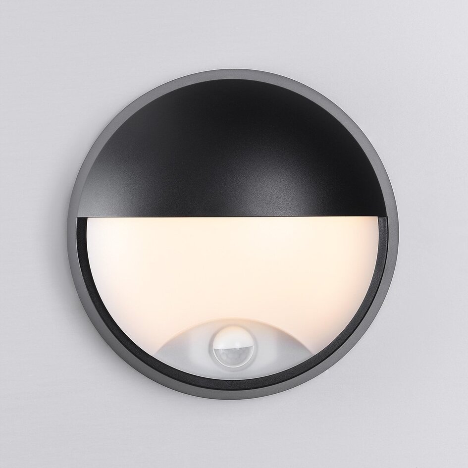 Applique ronde contemporaine avec capteur