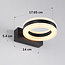 Applique murale extérieure ronde Noor - noire avec LED intégrée