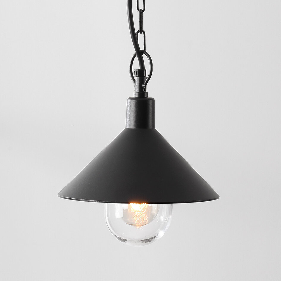 Lampe suspendue d'extérieur Jette - noir