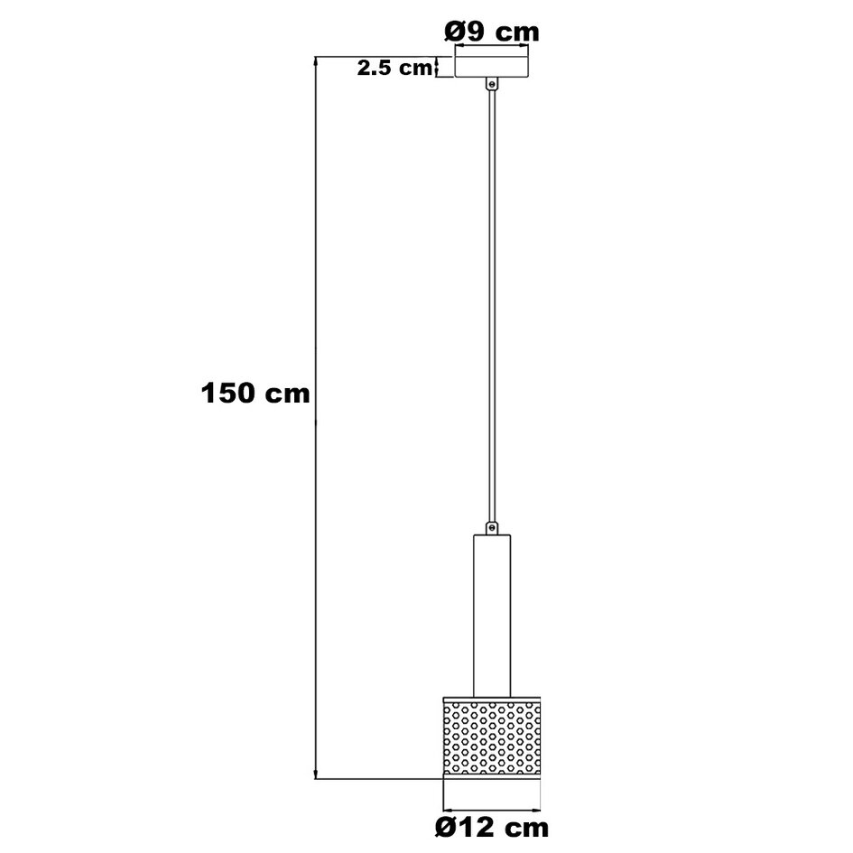 Elegante zwarte en gouden hanglamp - Ouro