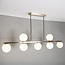 Suspension Syv 7 lumières - globes en verre opalin
