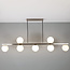 Suspension Syv 7 lumières - globes en verre opalin