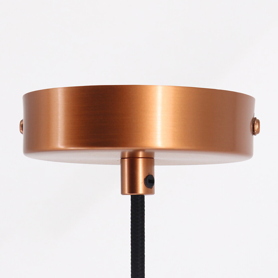 Moderne hanglamp met koperen details - Feis