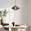 Suspension moderne Aiva - abat-jour semi-ouvert brun café