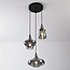 Suspension Trinidad 3 lumières en verre fumé
