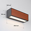 Solar buitenwandlamp Rossi - antraciet met donker hout