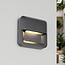 Applique murale extérieure carrée Nico - anthracite avec LED intégrée