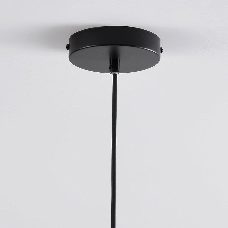 Lampe suspendue en corde tressée à la main noire - Osaka