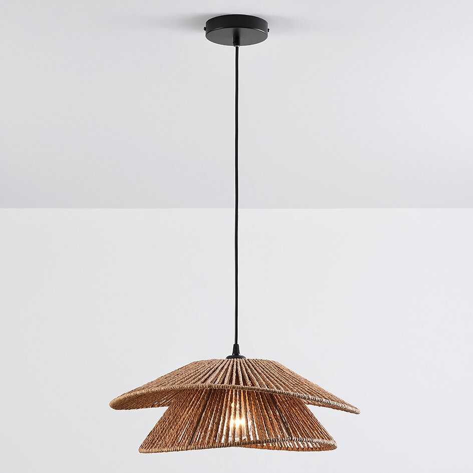 Lampe suspendue en corde tressée à la main – Osaka