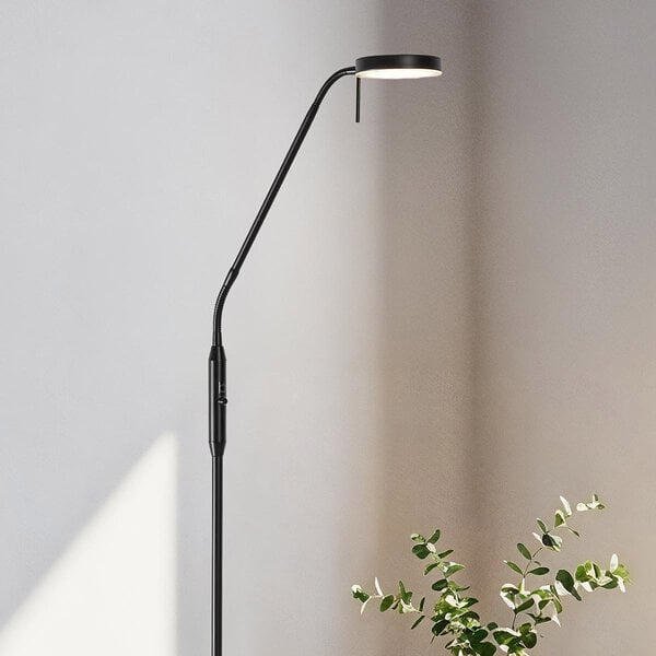 Vloerlamp Lumina in zwart met geïntegreerde LEDs