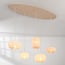 Stoffen hanglamp Canvas met 5 lichtpunten - warm beige met roze ondertoon