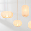 Stoffen hanglamp Canvas met 5 lichtpunten - beige