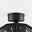 Zwarte plafondlamp Woven van gevlochten touw