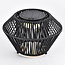 Lampe de table solaire Wovra noire à corde tressée, LED intégrée