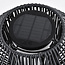 Lampe de table solaire Wovra noire à corde tressée, LED intégrée