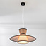 Lampe suspendue de style japonais Zenith avec tissu naturel