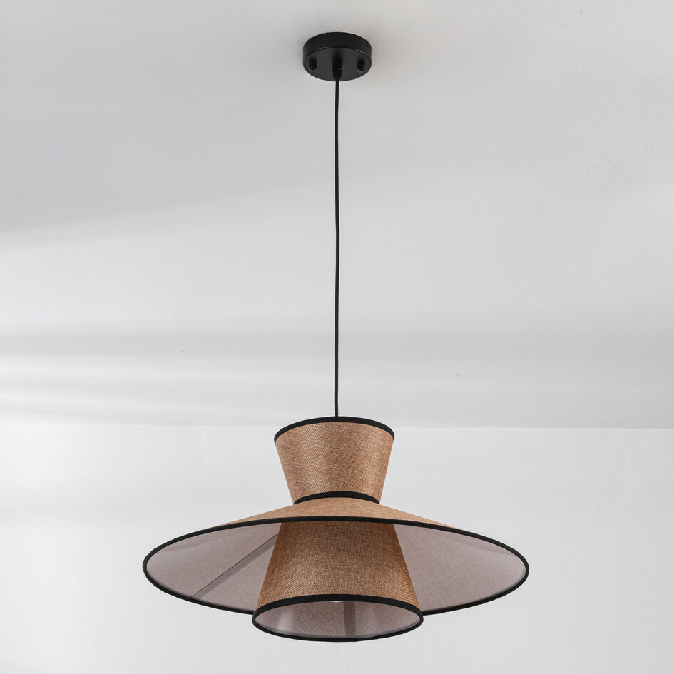 Hanglamp Zenith in Japandi stijl met natuurlijke kap