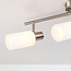 Plafonnier Talia 3 lumières, chrome et abat-jour blancs