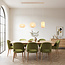 3-lichts hanglamp Serica - beige stof