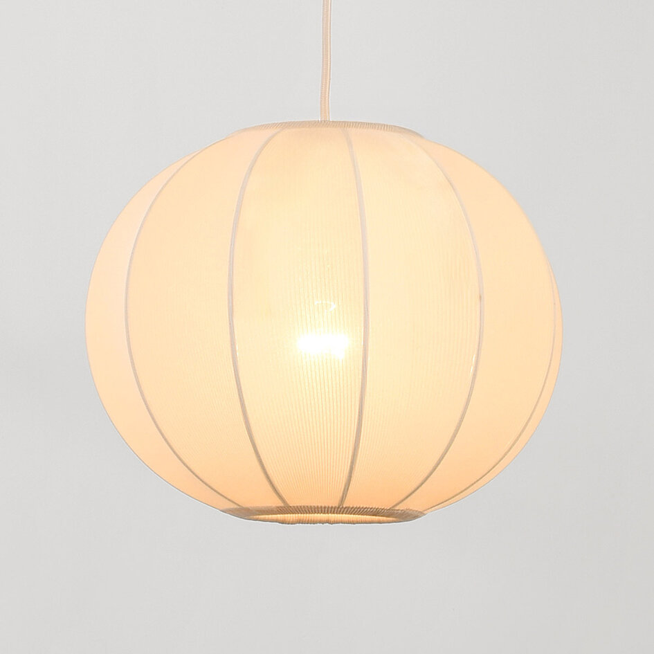 3-lichts hanglamp Serica - beige stof