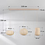 3-lichts hanglamp Serica - beige stof